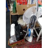 A steam master cleaner, fan, Panasonic vVCR, circulation booster,