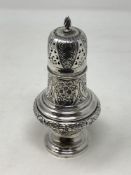 A large silver sugar castor, James Dixon & Son, 198.4g.