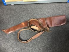 A box of leather cartridge belt,