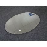 A 20th century oval mirror