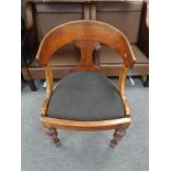 A nineteenth century beech armchair