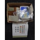 A box of loose stamps and first day covers relating to Australia and New Zealand