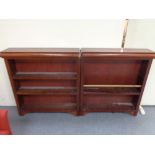 A pair of Danish mahogany bookcases