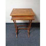 Two yew wood occasional tables