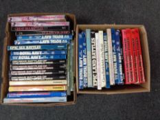 Two boxes of hardback books - naval and war