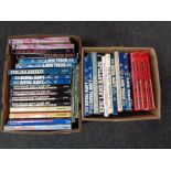 Two boxes of hardback books - naval and war