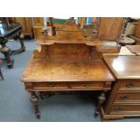 A nineteenth century continental burr walnut dressing table