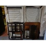 Two sets of 3' wooden bed ends and box springs