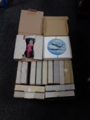 Two boxes of assorted collector's plates including Spode and Coalport