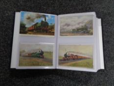 An album of reproduction photographs and postcards relating to railways