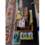 A box of assorted board games, Star Wars puzzle,