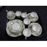 A twenty-one piece Aynsley Valencia tea service