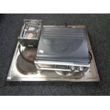A hot plate together with Alba flat screen tv,