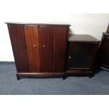 A Stag Minstrel double door TV cabinet and hi/fi cabinet