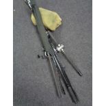 A collection of fishing rods - Jarvis Walker Mirage 10ft beach rod, Penn Senator rod etc,