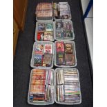 Eight boxes of large quantity of DVDs including Westerns