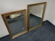 Two gilt framed mirrors