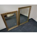 Two gilt framed mirrors