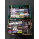 Two crates of CDs - dance, rave,