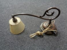 A copper gas wall lamp (converted)