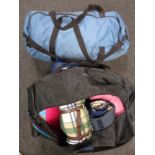 A tent in carry bag and other camping equipment