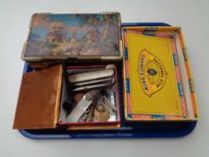 A tray of King Edward's cigar box containing 13 cigars and two further boxes of cased cheroot,