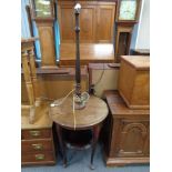 A nineteenth century mahogany circular table fitted a lamp