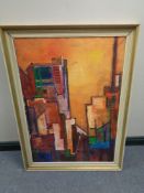 Continental school - Abstract study, oil on canvas, signed S. E. 67.