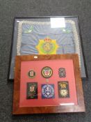 A frame of six Yorkshire related sew on patches,