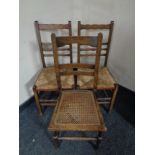 Three Edwardian bedroom chairs