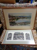 A framed Graham Clark limited edition print 'Joes Place' number 209 or 400 with certificate and a