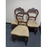 A set of three 19th century mahogany dining chairs