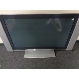 A Sony 42 inch plasma TV with remote