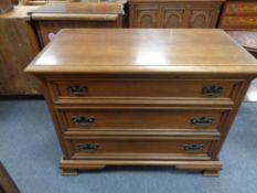 A contemporary three drawer chest