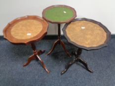Three reproduction wine tables