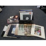 A box of vinyl records - Ten Led Zeppelin LP's, Robert Plant, Black Sabbath, Police etc,