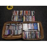 Three boxes of CDs and a DVDs - Star Wars etc