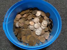 A tub of pre decimal pennies and half pennies