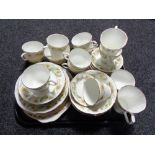 A tray of forty piece Duchess Greensleeves china tea and dinner service