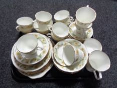 A tray of forty piece Duchess Greensleeves china tea and dinner service