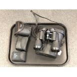 A pair of Greenkat 10 x 50 binoculars together with three further pocket binoculars (4)