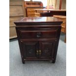 An Oriental style hardwood chest