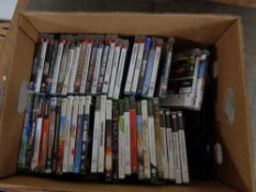 A box of PS3, PS4, Xbox and Xbox 360, Games Cube and PSP games,