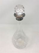 A good quality silver mounted decanter