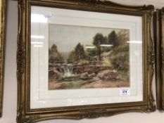 Harry Sticks (1867-1938), Garrigillo old mill, watercolour, signed, in gilt frame.