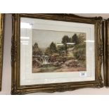 Harry Sticks (1867-1938), Garrigillo old mill, watercolour, signed, in gilt frame.