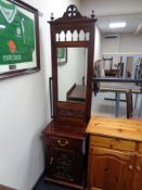A reproduction mahogany Victorian style hall stand
