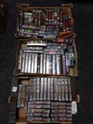 Three boxes of Star Trek and Dr Who cassette tapes