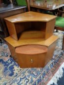 A teak corner stand