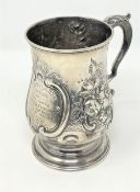 A Victorian silver trophy tankard, Thomas Smily, London 1869,